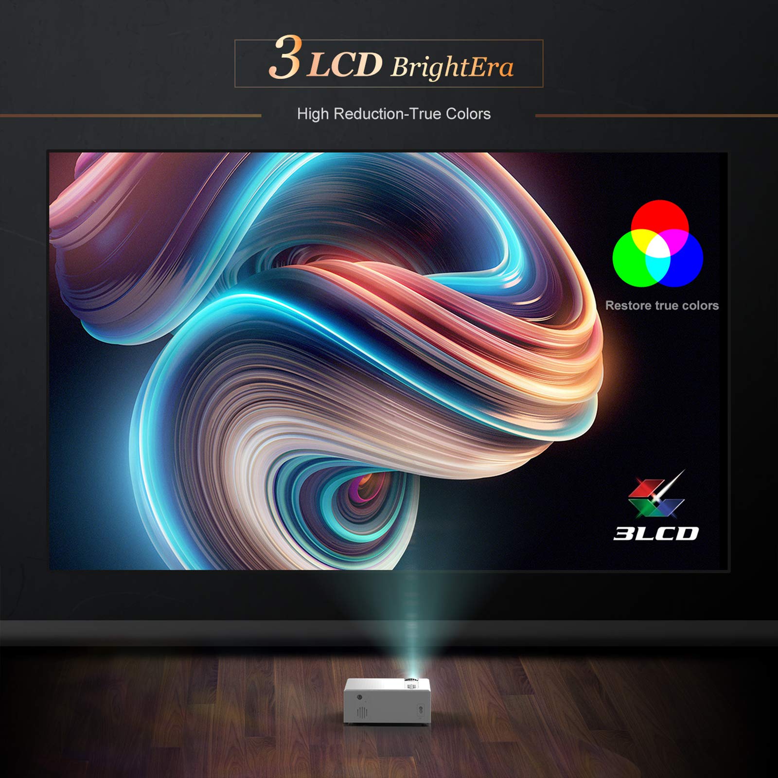 プロジェクター YABER Y61 YABER Y61 projektor Wi-Fi, 5500 lumenów, przenośny